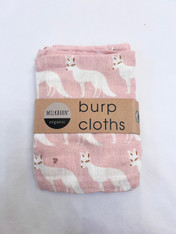 Organic Cotton 2 Piece Muslin Fox Burp Cloths