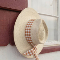 Rust Gingham Hat Band