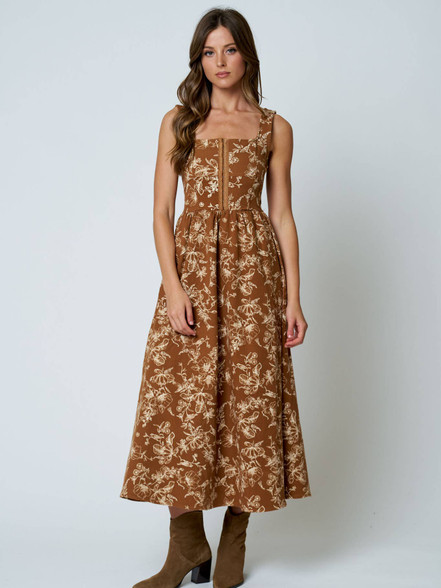 gathered front midi dress Rahel gathered tie-front linen-blend midi dress - baby pink