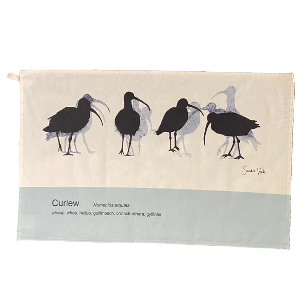Curlew tea-towel by Sandra Vick