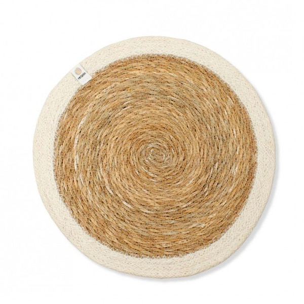 Seagrass & Jute Tablemat - Natural/White