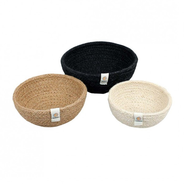 Jute Mini Bowl Set - Pebble