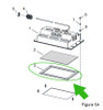 Gasket, 5/32" x 3/4", applied to window frame