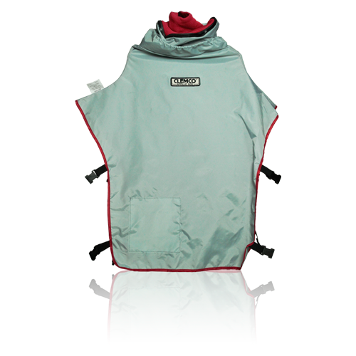Clemco Apollo 600 Cape, Silver-Grey with Red Inner Collar