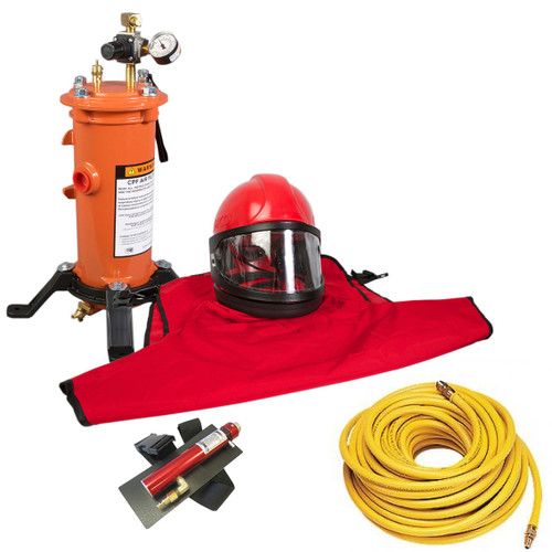 Clemco Apollo 60 HP Supplied Air Respirator with CCT, 50ft. Air Hose and CPF 20 Air Filter