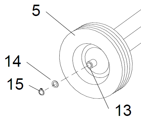 Axle for 10 inch & 14 inch Diameter Blast Machine