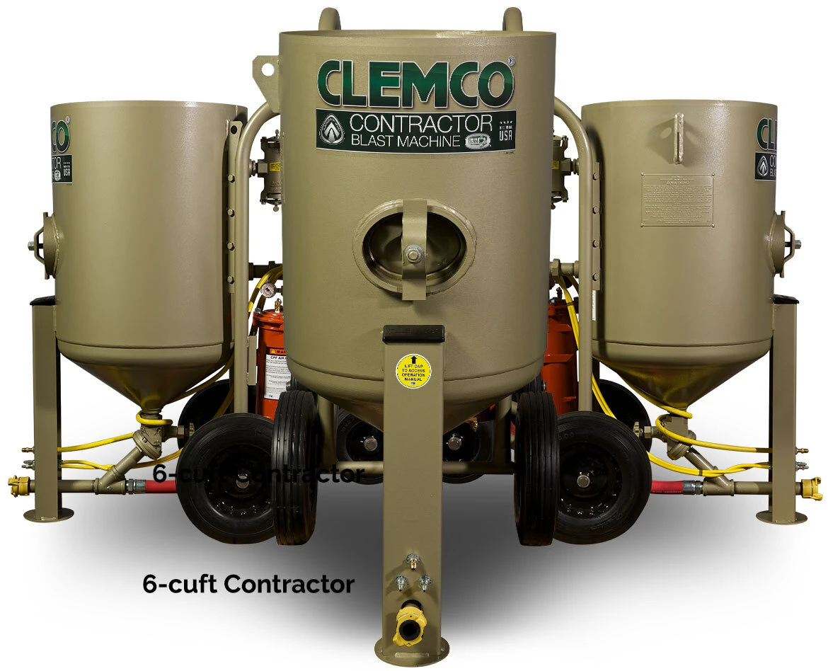 6 cuft Contractor Abrasive Blast Machine | 180&deg; view- right, front, and left sides