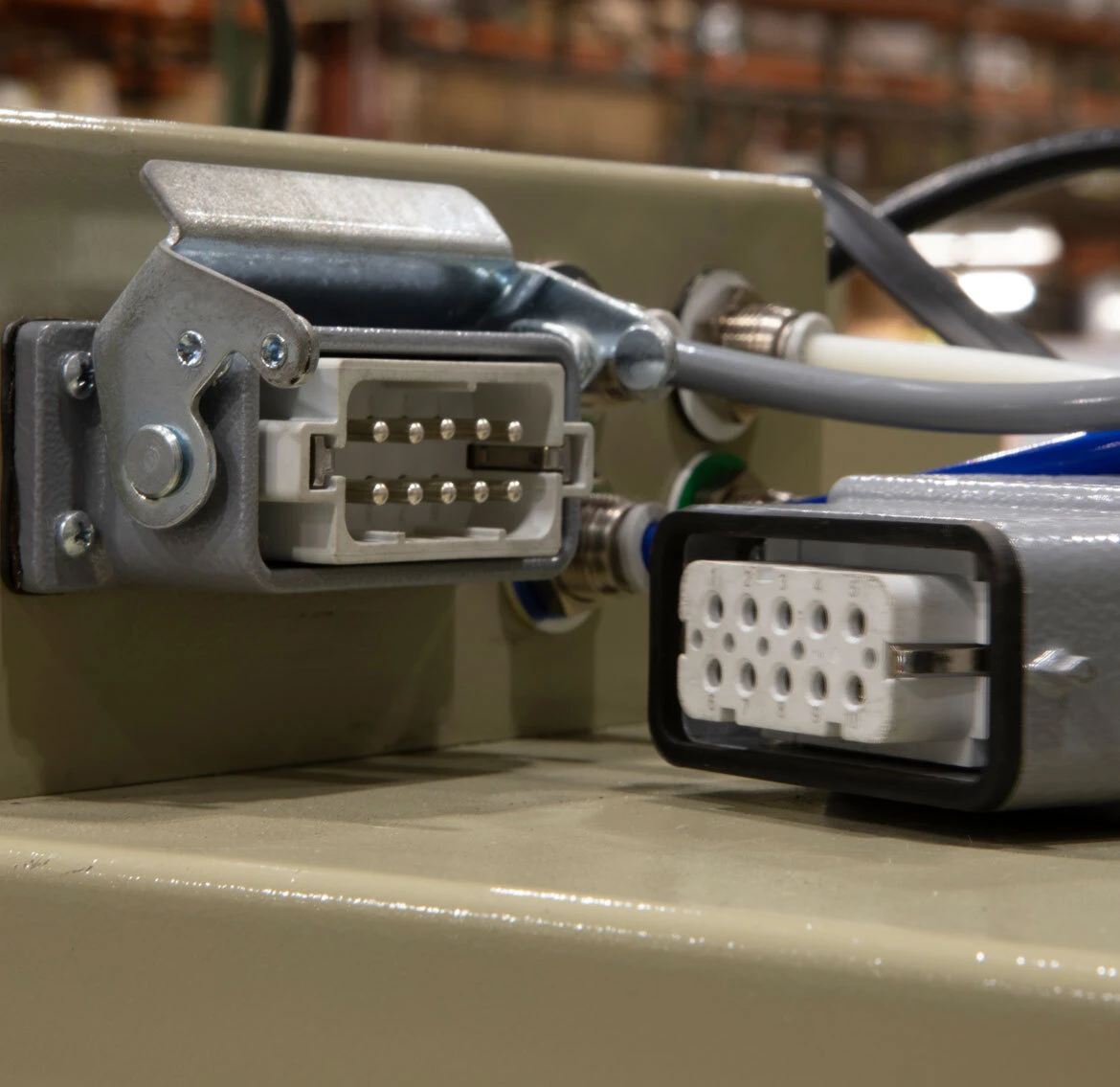 close up on eelctrical connections