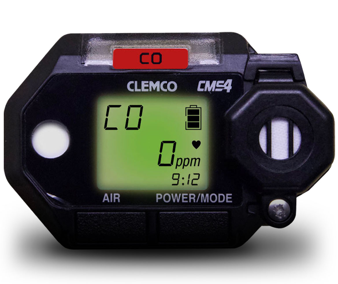 CMS-4 a black device with a green screen
