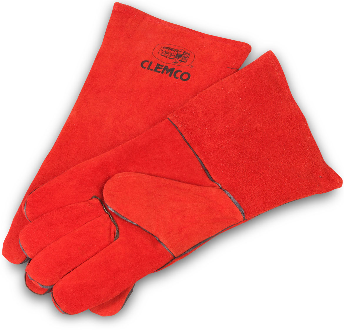 a pair of red gloves