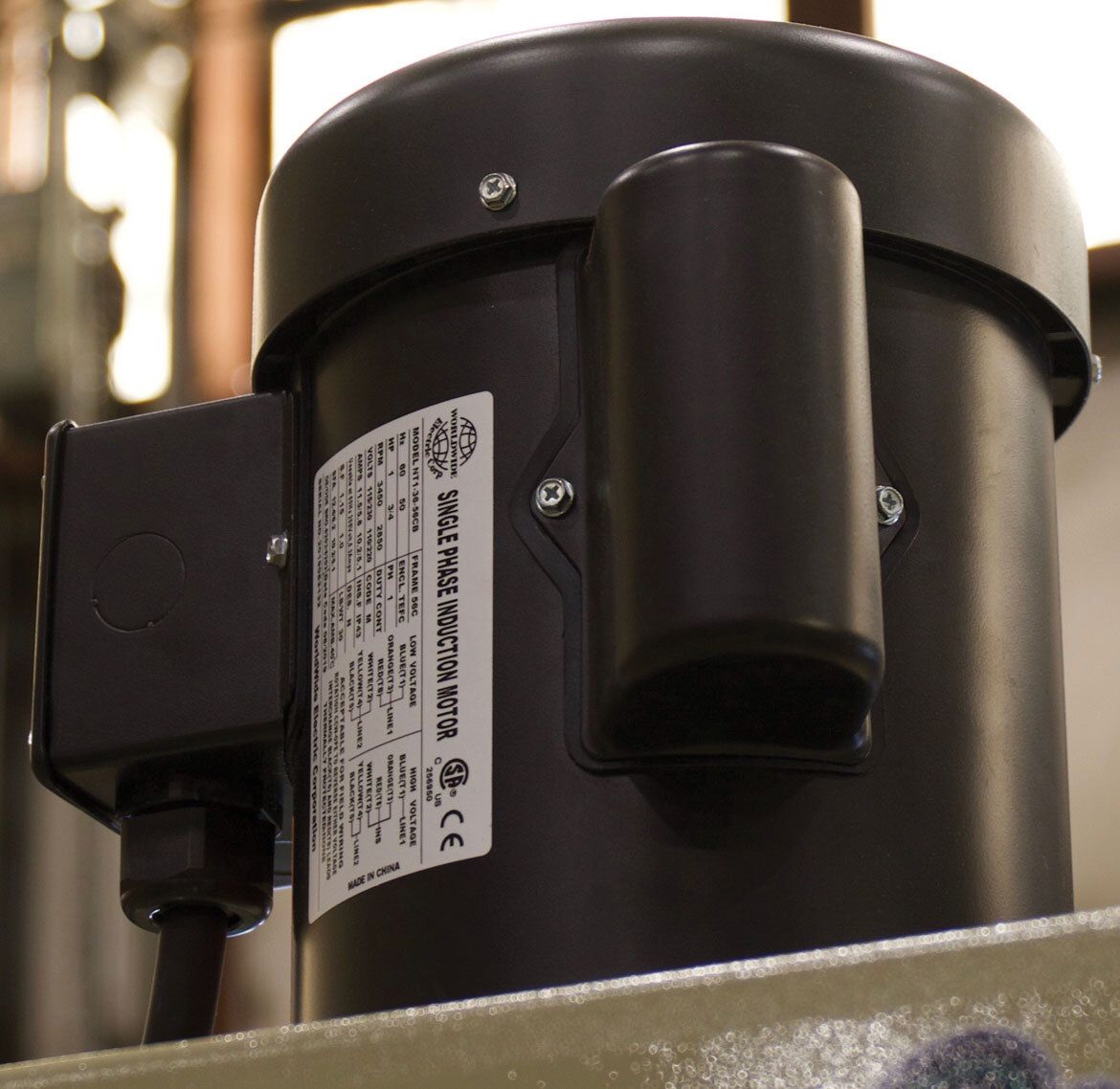 Close up on an exhaust motor
