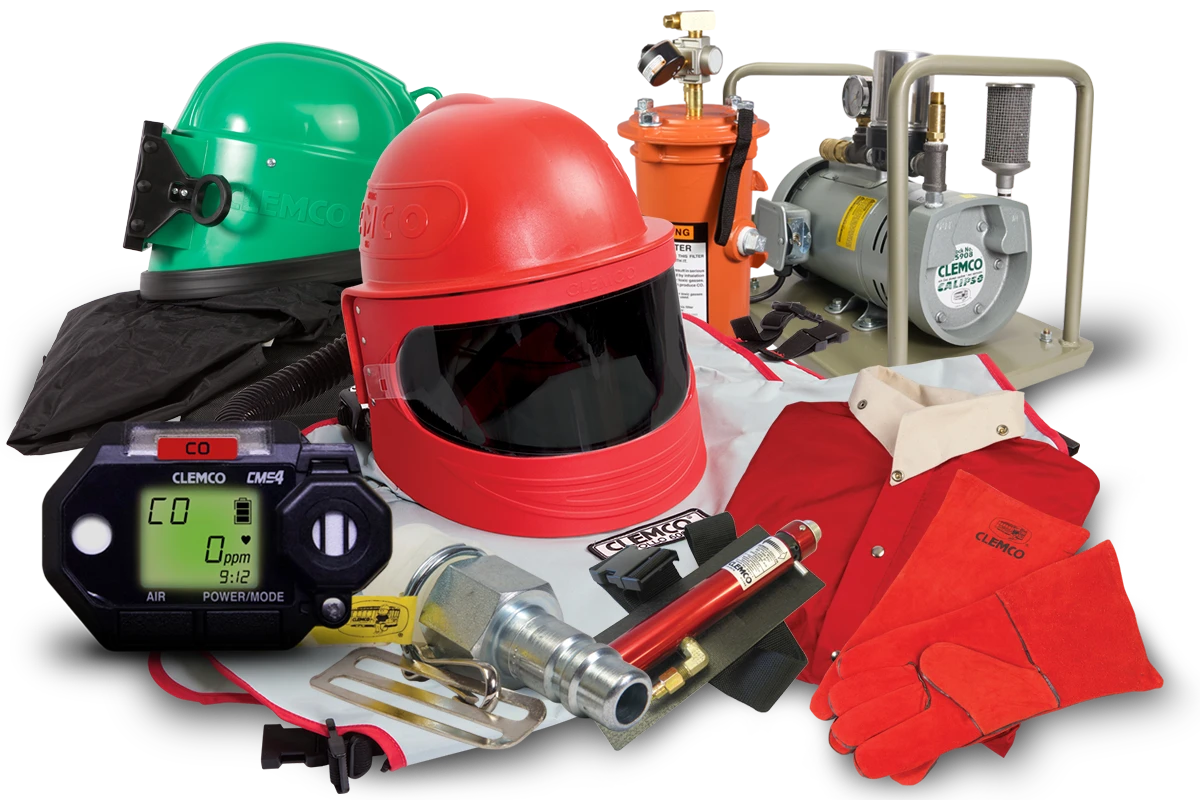 a group of safety equipment