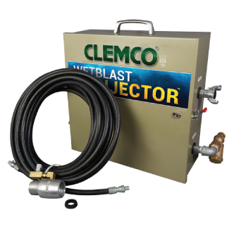 Wetblast Injector System and Wetblast Attachment
