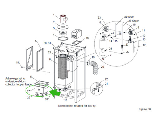 Dustbin Assembly - Sandblasting Machines