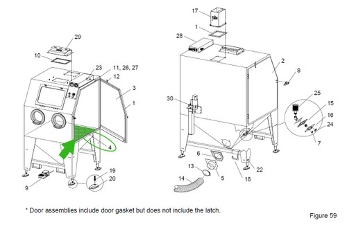 Clemco Blast Cabinet Grating (Pulsar III, 65, 3636) - Sandblasting