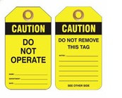 Safety Lockout Tag Tear Proof Double Sided Danger Do Not Start in ...