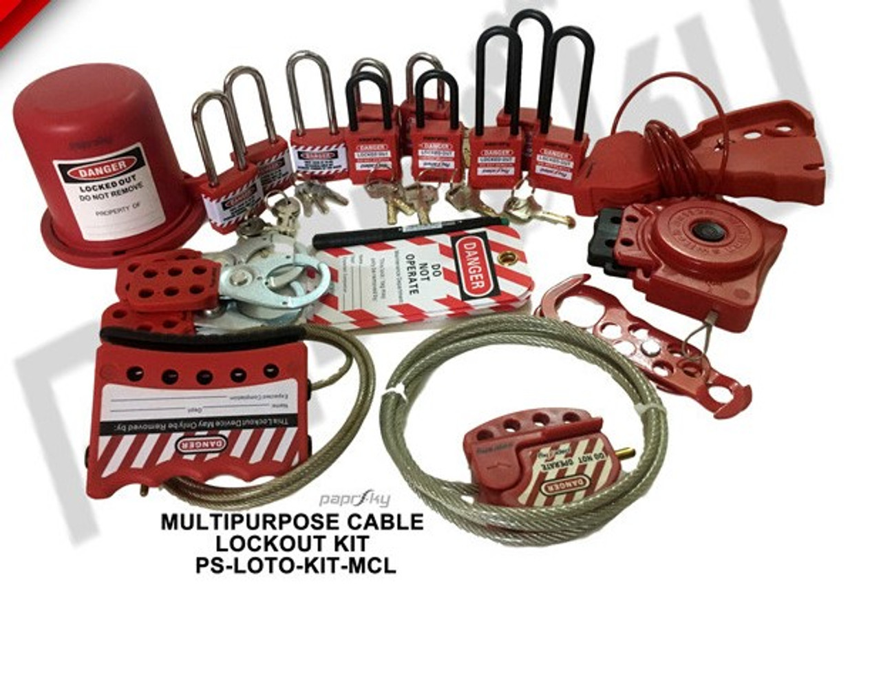 Multipurpose Cable Lockout Kit Customized - PS-LOTO-KIT-MCL
