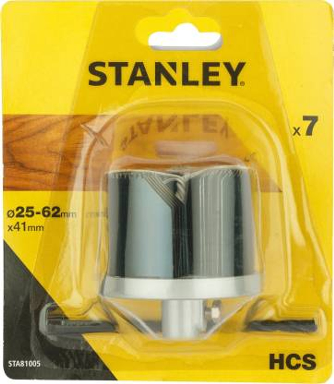 STANLEY HCS Holesaw Set (7pcs holesaw 25/32/38/45/50/56/62mm; Depth of cut  42mm) STA81005-XJ