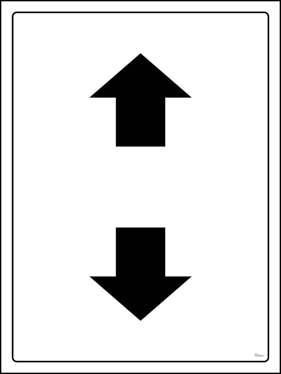 Safety sign -Up And Down With Empty space