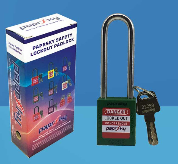 Green LOTO safety padlock, Lockout locks, Osha locks PS-LOTO-PPR-76 قفل السلامة [[product_type]]