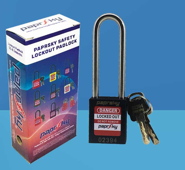 Lockout Padlock Black LOTO locks PS-LOTO-PPR-76 قفل السلامة [[product_type]]