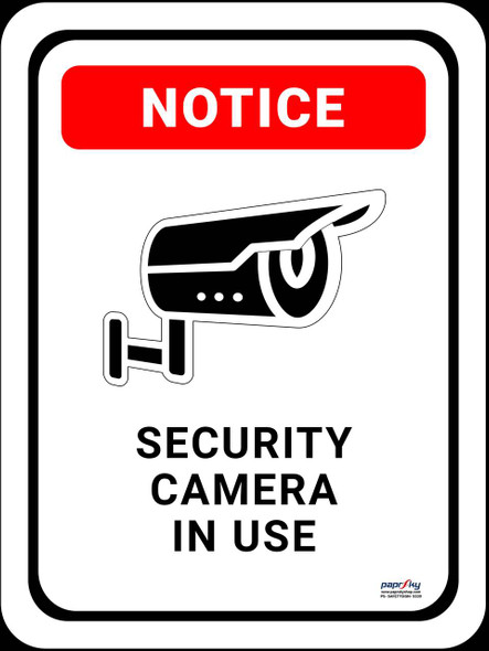 Safety sign - Stop - Notice - Security Camera in use [[product_type]]