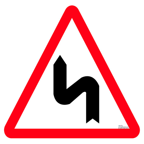 Safety Sign - Left series of bend [[product_type]]