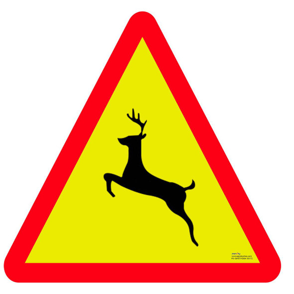 Safety sign - Wild animal crossing [[product_type]]