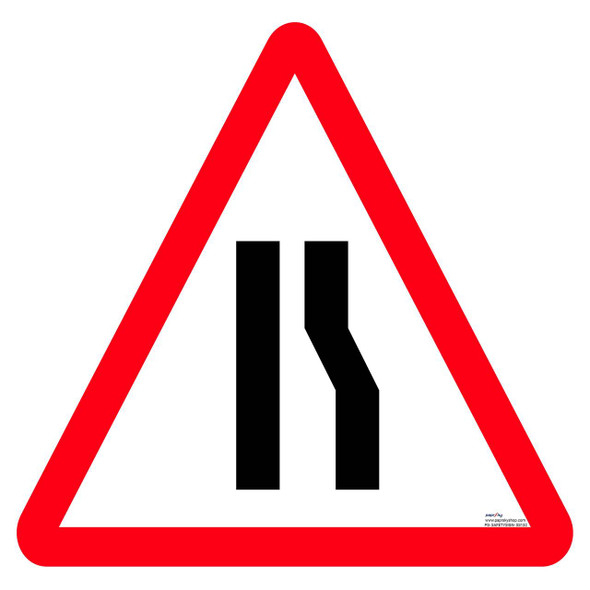 Safety sign - Road narrows one side 2 [[product_type]]