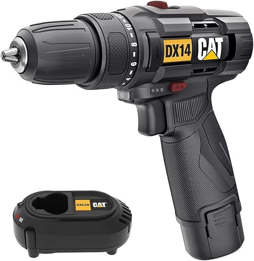 CAT DX14 12V Compact Cordless Drill Driver with 10mm Chuck