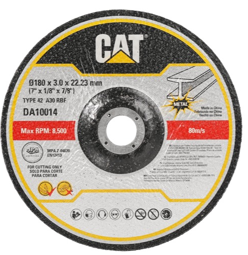 CAT DA10014 180mm Abrasive Grinding Disc 8500 RPM Max
