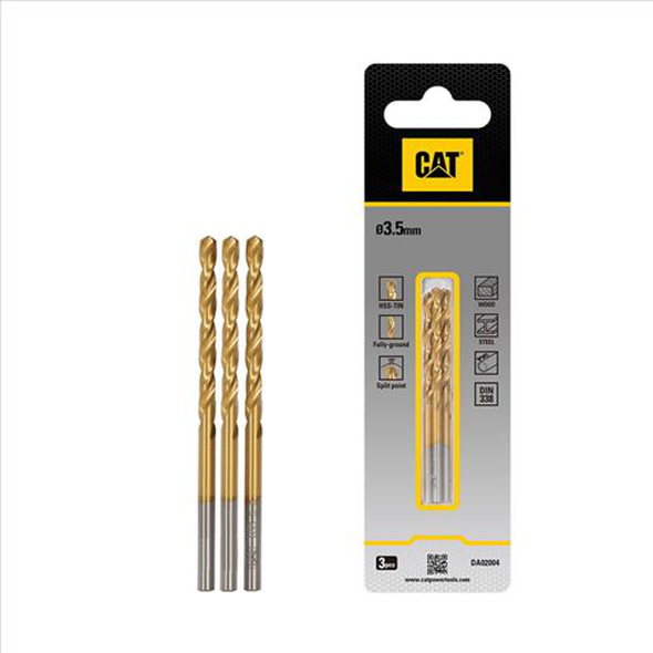CAT DA02004 3.5x65mm Titanium Coated HSS Drill Bit
