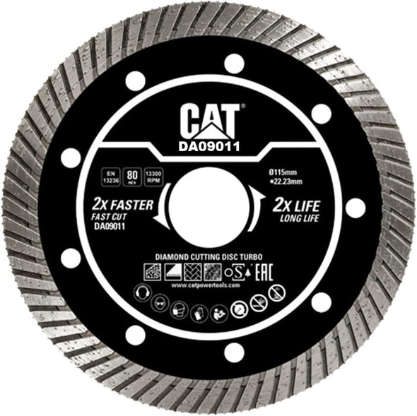 CAT DA09011 115mm Turbo Groove Diamond Blade
