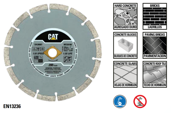 CAT DA30002 105mm 200 Trade General Purpose Diamond Blade
