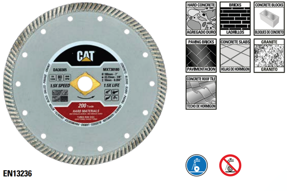 CAT DA30308 300mm Trade Hard Materials Diamond Blade

