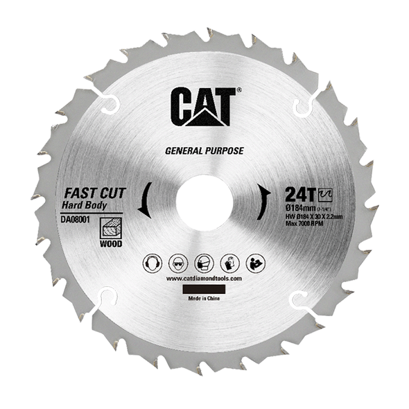 CAT DA08001 184mm Circular Saw Blade 24T Carbide
