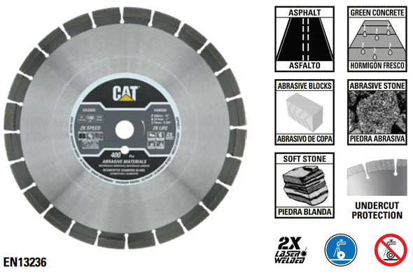CAT DA32034 350mm 400 Pro Asphalt Blade with Undercut Protection
