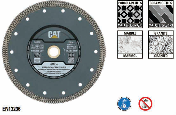 CAT DA33700 115mm 600 Pro Ultra Thin Porcelain Tile Blade
