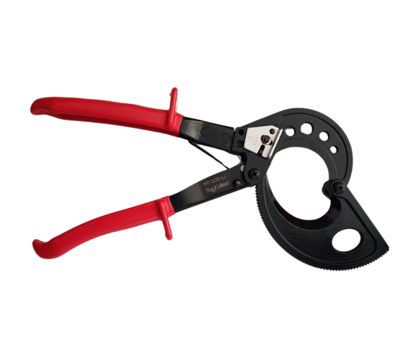 Paprsky PT-RCC-266 Ratchet Cable Cutter with red insulated handles and 40mm cutting capacity.