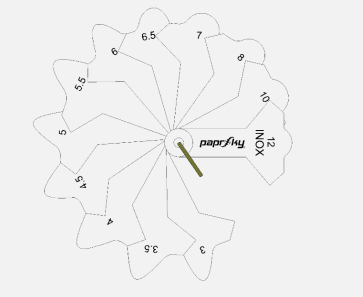 WELD FILLET/RADII GAUGE – 12 LEAVES  (PSPT-SS-WFG-3-12)
