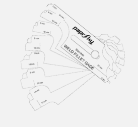 FILLET WELD INSPECTION GAUGE – 7 PIECES  (PSPT-SS-FWG-3-7) 