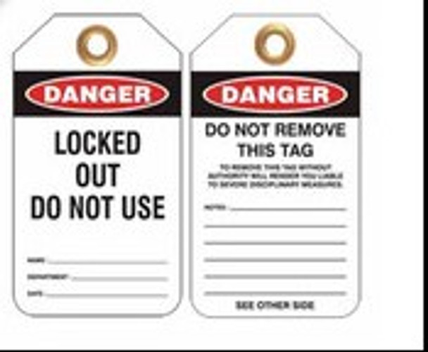 Lockout Tag Danger Locked Out Do Not Use علامات السلامة [[product_type]]