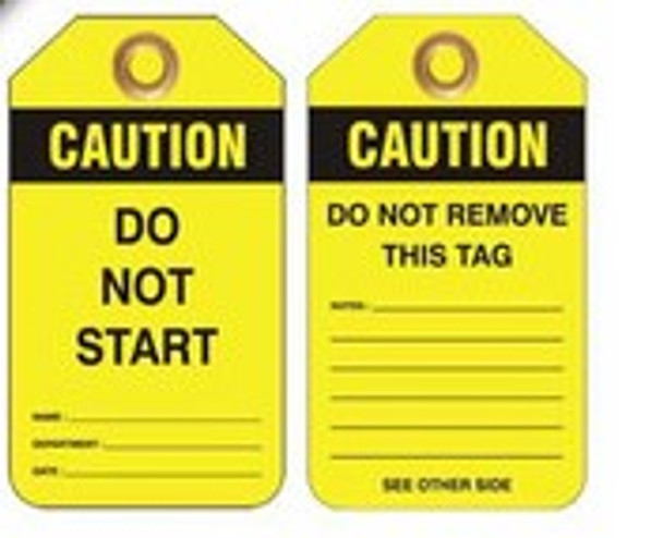 Lockout Tag Caution Do Not Start علامات السلامة [[product_type]]