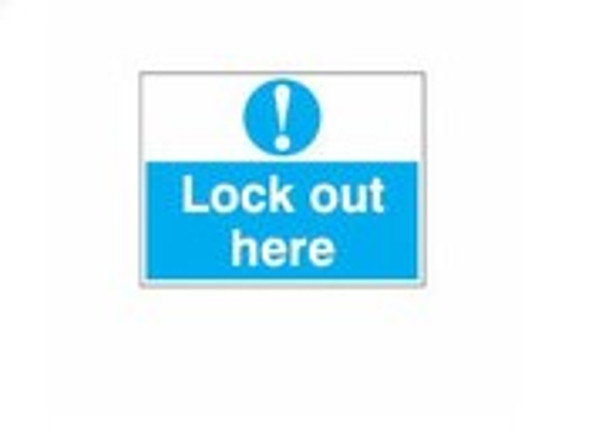 Lockout Wall Sign Lock Out Here علامات السلامة [[product_type]]