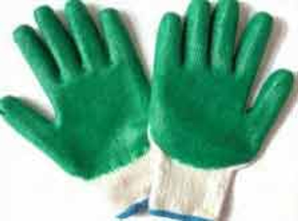 Latex Coated Gloves-Green Heavy Duty 10" [[product_type]]