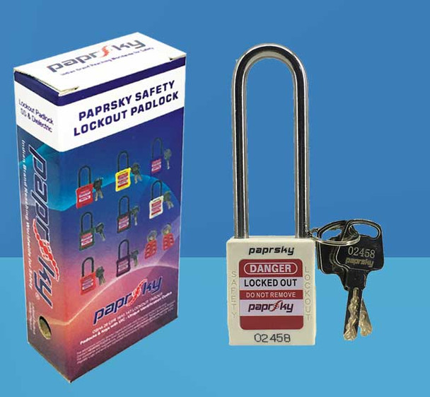 Lockout Padlock White LOTO locks PS-LOTO-PPR-76 قفل السلامة [[product_type]]