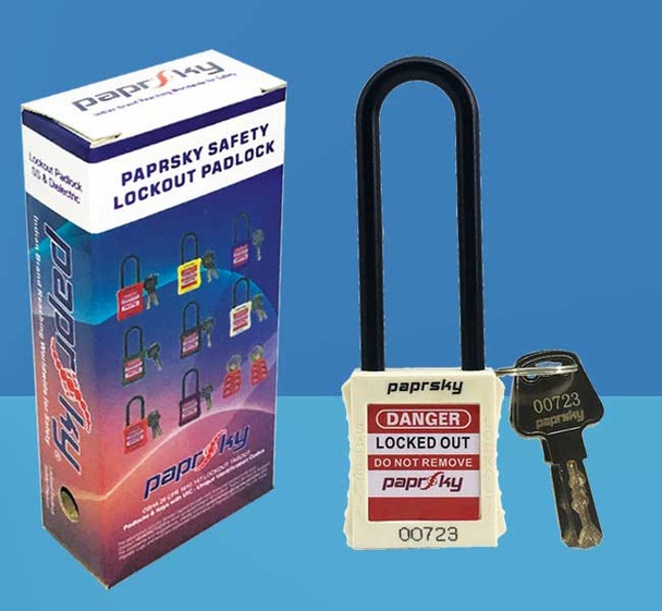 Dielectric Padlock White LOTO locks PS-LOTO-PPNR-76 قفل السلامة [[product_type]]