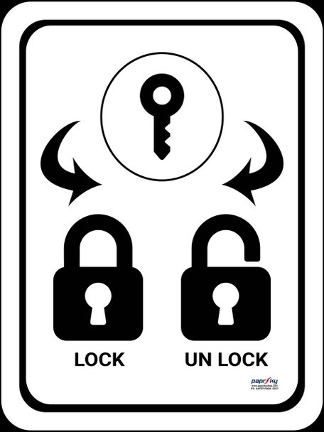 Safety sign - Lock unlock [[product_type]]