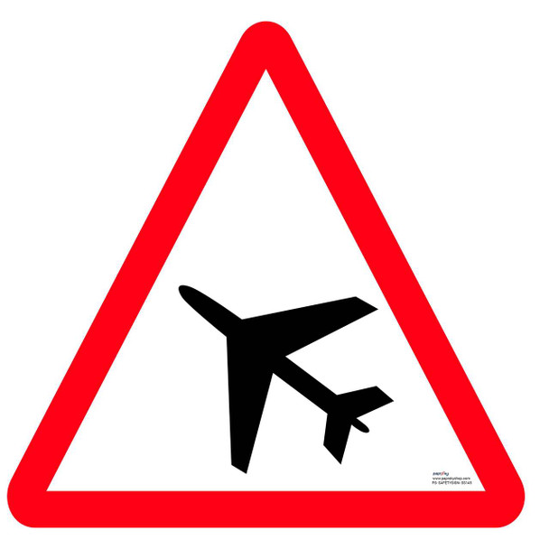 Safety sign - Aeroplane ahead [[product_type]]