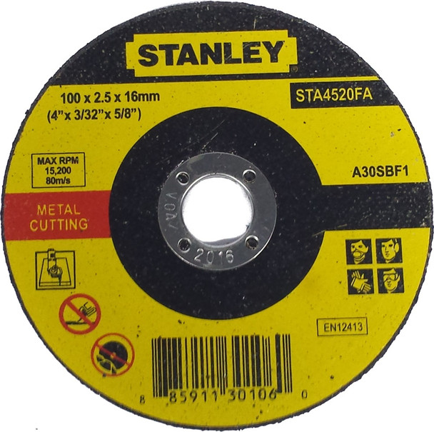 STANLEY 115X3X22.23 inox cutting wheel type 27 STA4521S